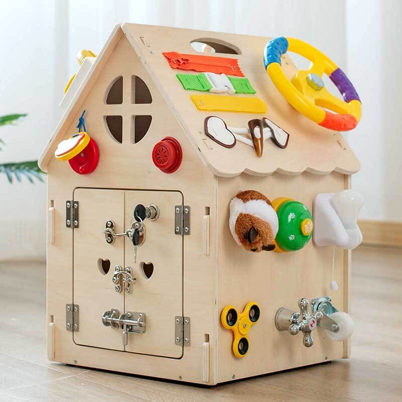 Montessori Activiteitencentrum in Hout (60cm x 80cm)