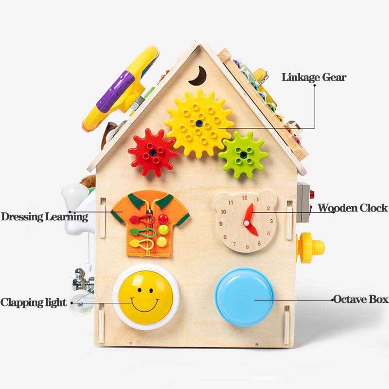 Montessori Activiteitencentrum in Hout (60cm x 80cm)