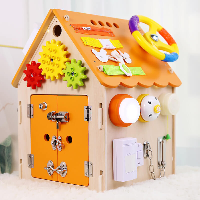 Montessori Activiteitencentrum in Hout (60cm x 80cm)