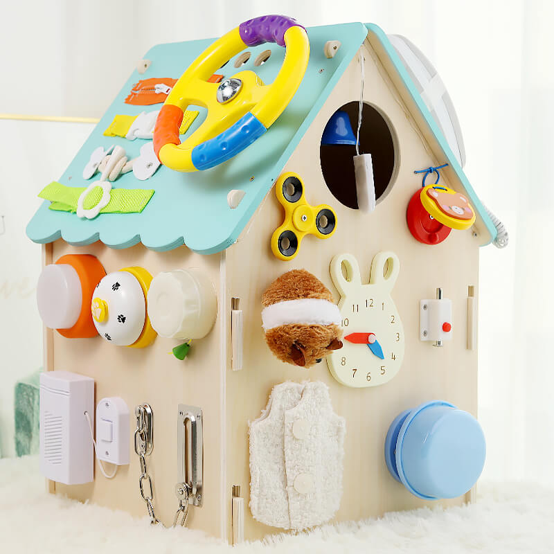 Montessori Activiteitencentrum in Hout (60cm x 80cm)