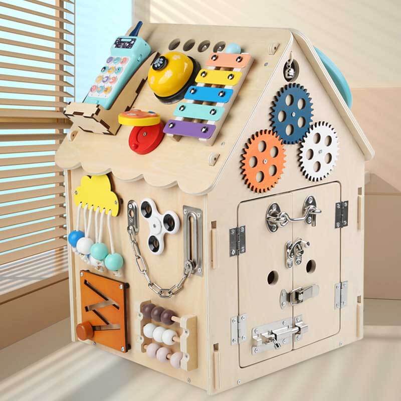 Montessori Activiteitencentrum in Hout (60cm x 80cm)
