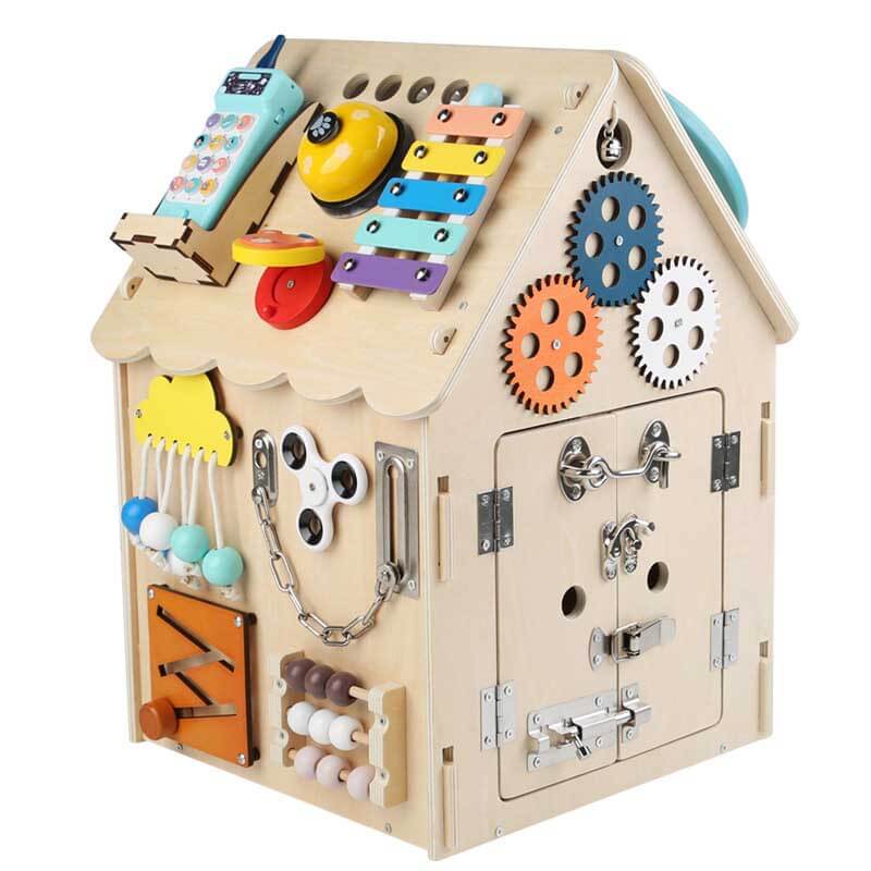 Montessori Activiteitencentrum in Hout (60cm x 80cm)