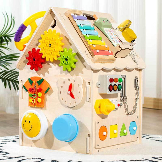 Montessori Activiteitencentrum in Hout (60cm x 80cm)