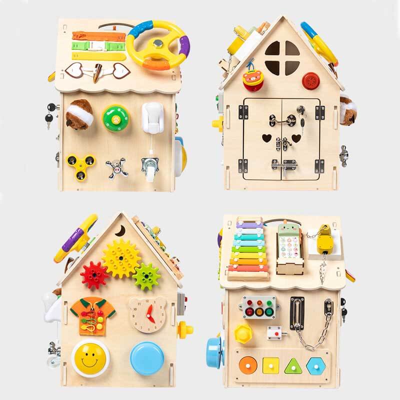 Montessori Activiteitencentrum in Hout (60cm x 80cm)