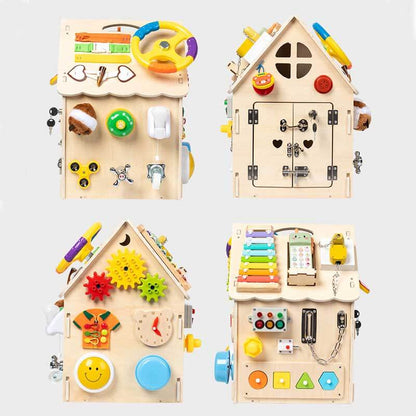 Montessori Activiteitencentrum in Hout (60cm x 80cm)